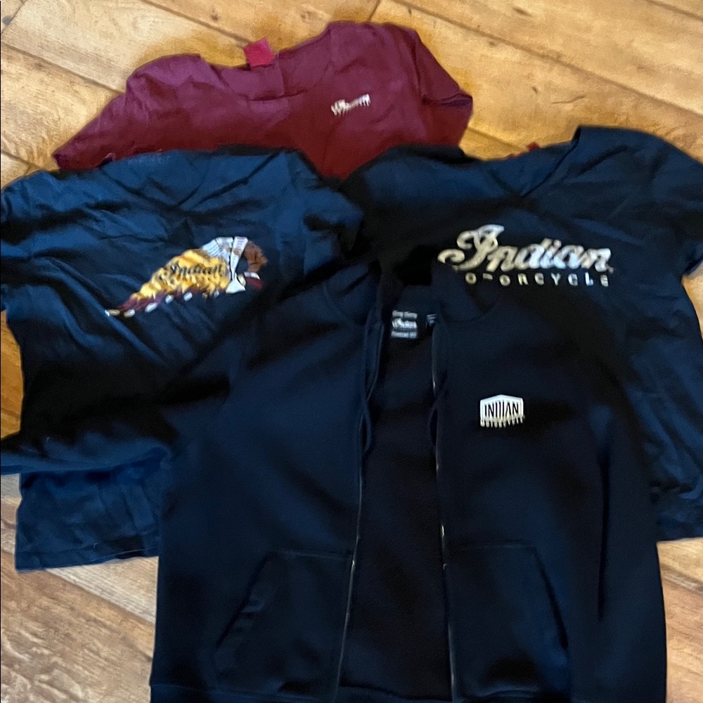 Indian motorcycle tops lot of 4